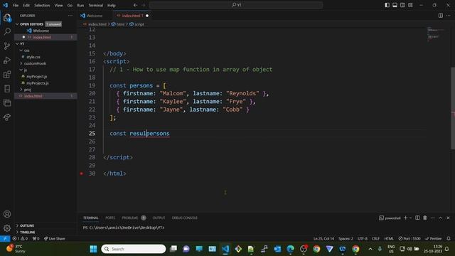 JavaScript Map | JavaScript Map array of object | JavaScript Map for Object