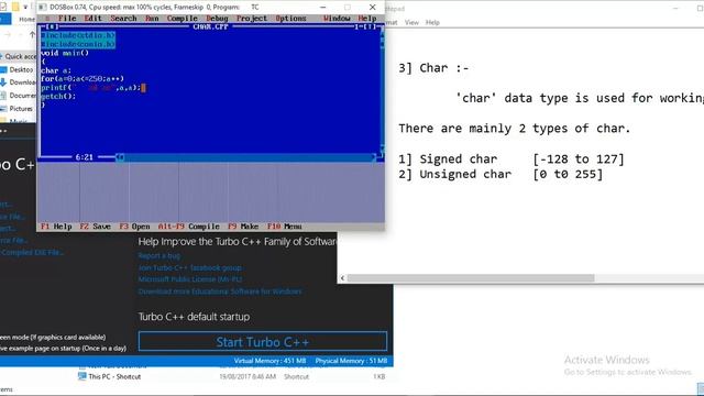 Signed/Unsigned Char Data types with Program | #47 смотреть онлайн