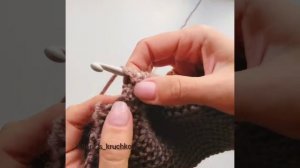 Шапка крючком в технике тунисского вязания