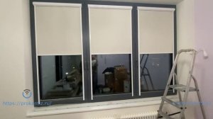 Рулонные шторы с электроприводом на узкие окна