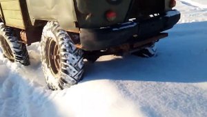 УАЗ 3303 на больших колесах. Диагональное вывешивание.