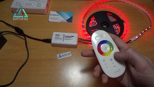 RGB контроллер для светодиодной ленты с сенсорным пультом DC 12-24V 18A RF 2.4 GHZ смотреть онлайн