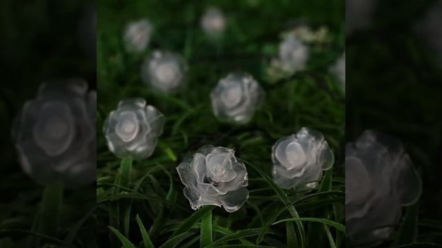 Гирлянда «Нить» 4.5 м с насадками «Розы», IP44, тёмная нить, 30 LED, 2 режима, солнечная батарея смотреть онлайн