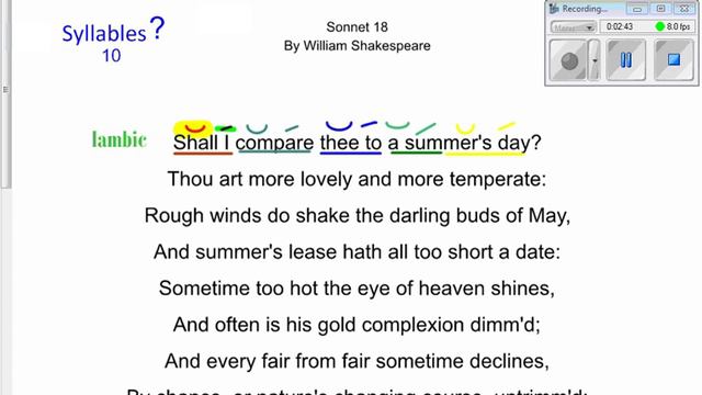 sonnet iambic pentameter смотреть онлайн