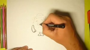 How to draw Kikoriki - Как нарисовать Смешарика Копатыча