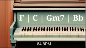 Piano Loop 84 BPM [ F C Gm7 Bb  ]