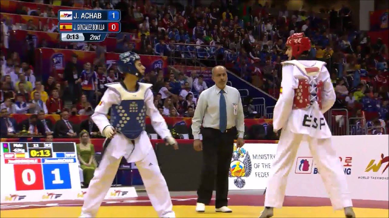 Taekwondo WTF. Чемпионат мира 2015. Gold final. M-63. Achab-Gonzalez Bonilla.