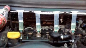 Проверка слива обратки форсунок COMMON RAIL Опель Зафира 1,7
