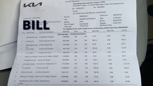 KIA Sonet HTX Diesel Manual 3rd Service Cost | 10000 KMs | service Review | #kia #kiasonet #sonet смотреть онлайн