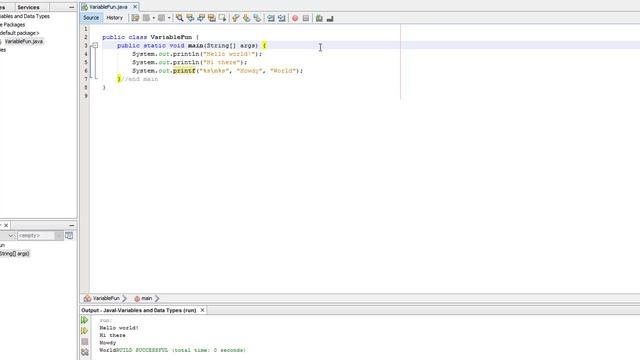 Java 1 - Lesson 1: Variables, Data Types, and Basic Console Output
