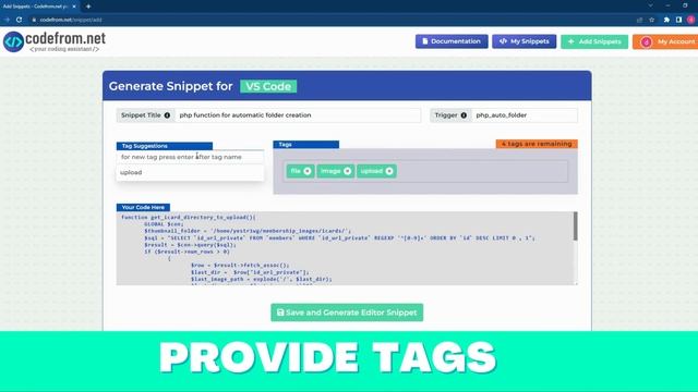 How to save and find code snippets in codefrom.net