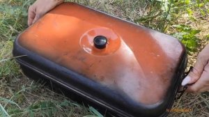 Терпуг горячего копчения, запечённая в фольге картошечка, грибочки на гриле