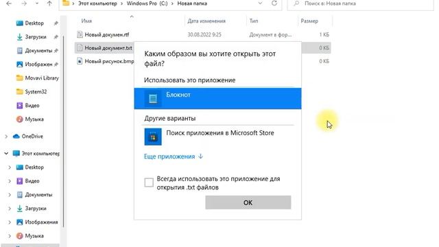 Ассоциация файлов и программ в Windows 11 смотреть онлайн