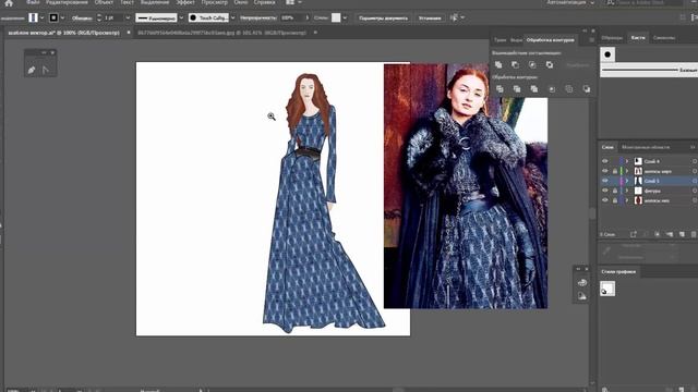 Fashion illustratiron в Adobe Illustrator