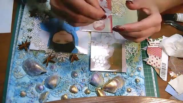 МК микс медийный холст "По околицам детства" - скрапбукинг смотреть онлайн