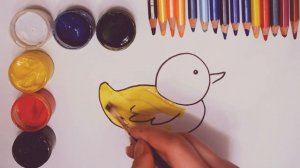 Рисование для детей. Как научиться рисовать утку. Рисуем животных