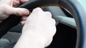 Перетяжка руля кожей