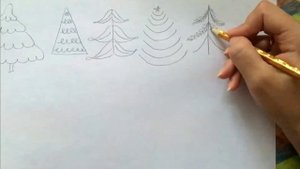 Рисуем ёлки. 36 способов как нарисовать ёлочки на Новый Год.