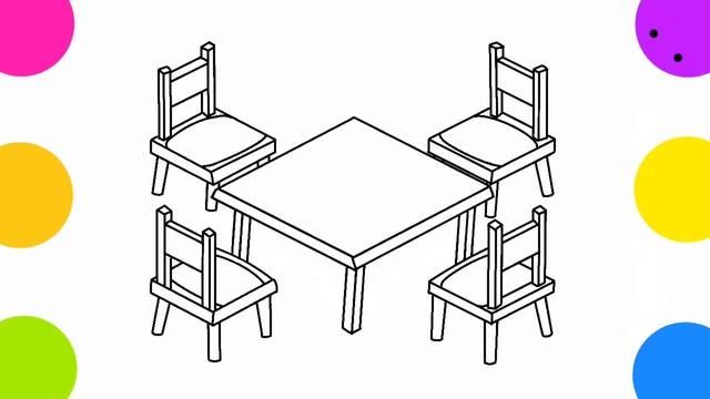 Cómo dibujar una mesa y sillas paso a paso | Dibujos para Colorear смотреть онлайн