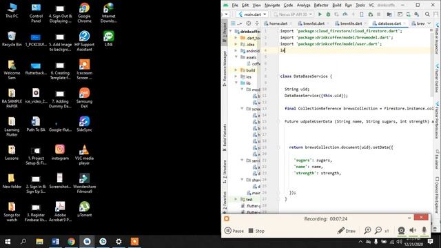 8 . Displaying Card ListView and Dummy Data - Firebase - Flutter - FireStore (Coffee App)