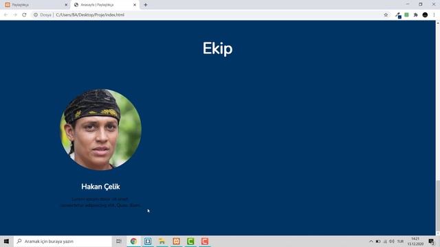 Ekip Alanı Oluşturma #5 - HTML5 & CSS3 & PHP ile Baştan Sona Websitesi Projesi