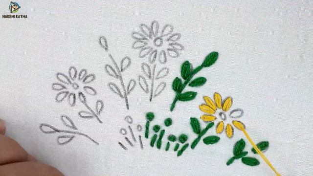 Hand Embroidery: Lazy Daisy Flowers Variation Design#Basic Hand Embroidery Tutorial