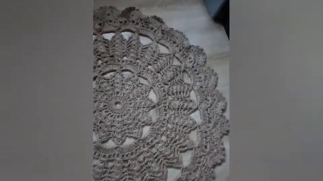 Вязаный ковер крючком из джута видео. шпагат. Ковер крючком.Коврик. knitted crochet rug made of jut