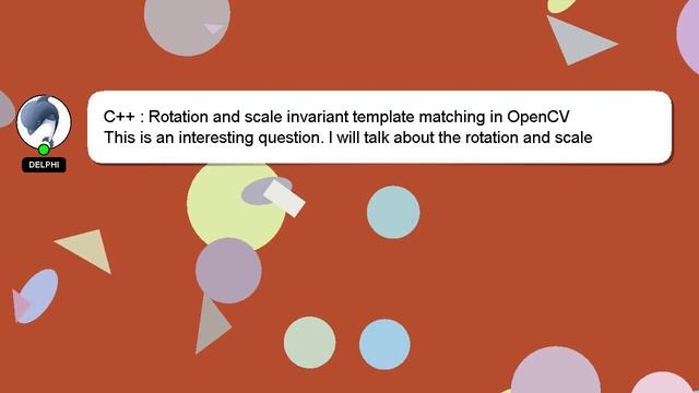 C++ : Rotation and scale invariant template matching in OpenCV