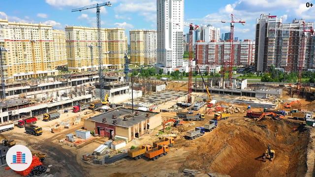 Обзор с воздуха ЖК «Настоящее» (аэросъемка: июль 2020 г.)