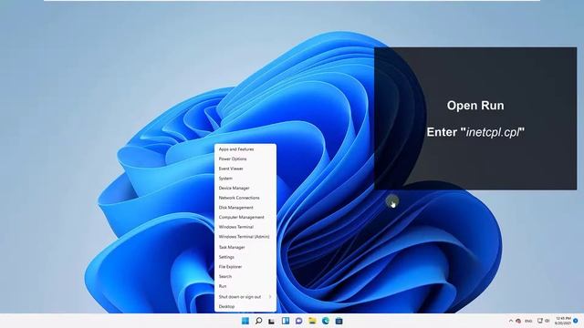 ?✔️ How to Open Internet Options in Windows 11