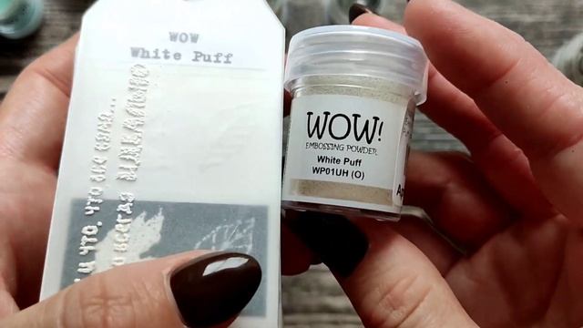 Свотч-бук с пудрами WOW  Swatch book  Скрапбукинг  Эмбоссинг