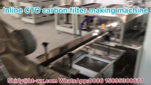 CTO Activated Carbon Block Filter Manufacturing Machine For Slim/Jumbo Carbon Filter Cartrodge