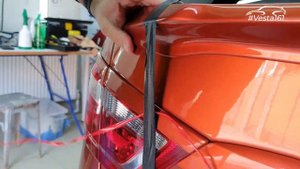 Установка лип спойлера на Lada Vesta SW Cross