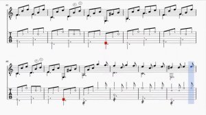 Partitura y Tablatura Tarantella Ferdinando Carulli Guitarra Acústica