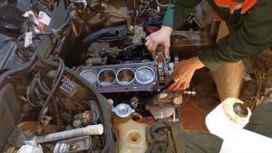 12) Сборка м111 мотора ( Подготовка ГБЦ и установка на машину.). Mercedes-Benz W124