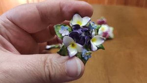 ТАКОЕ УВИДИШЬ НЕ ЧАСТО! Антикварные брошки. Покупки. Цены. Коллекция. Фарфоровые броши Англия.