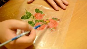 Декупаж батареи с помощью файла.