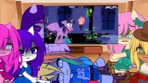 || Mlp reacts to dusk till dawn || gacha || vs twilight ( pibby ) ||