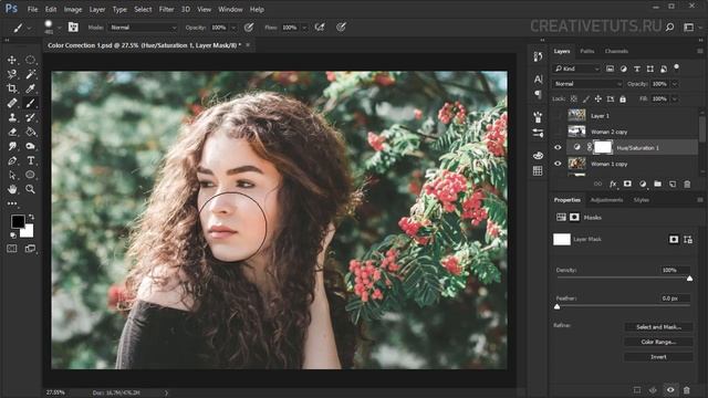 Цветокоррекция Photoshop. Hue and Saturation смотреть онлайн