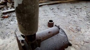 Результат взрыва  асбестовой трубы