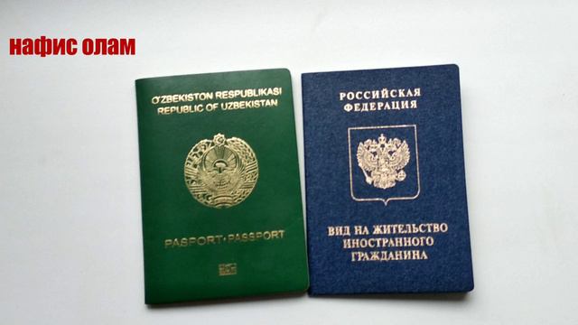 ВНЖ ва ВНЖ га хужжат топшириш тугрисида маълумотлар/вид на жительство