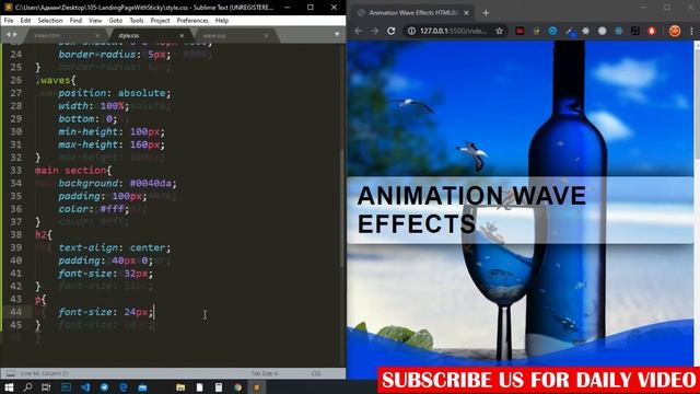 Animated Waves using SVG  | | CSS Wavy Background - Html Css Background Trick - Pure Css Tutorial