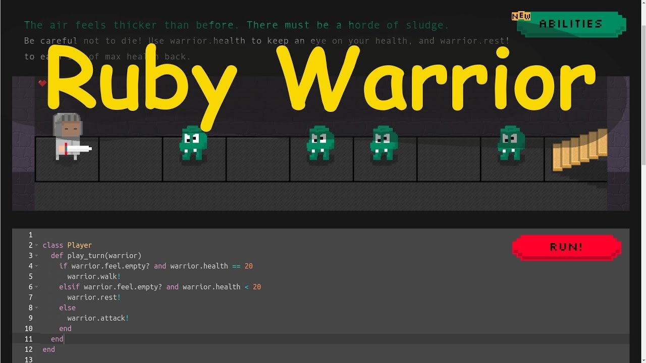 Игра для программистов. Изучаем играючи. Ruby Warrior. Небольшой обзор.