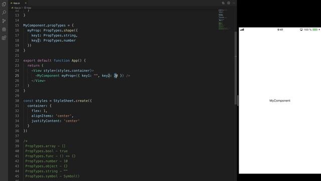 React Native #5 Валидация свойств компонентов (prop-types) смотреть онлайн
