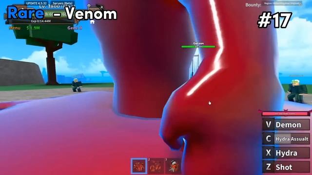 All DEVIL FRUITS Showcase | King Legacy смотреть онлайн