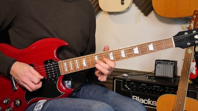 Tokai SG with Seymour Duncan 59's - Dm Blues jam смотреть онлайн
