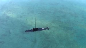 Запуск радиоуправляемой модели подводной лодки Варшавянки