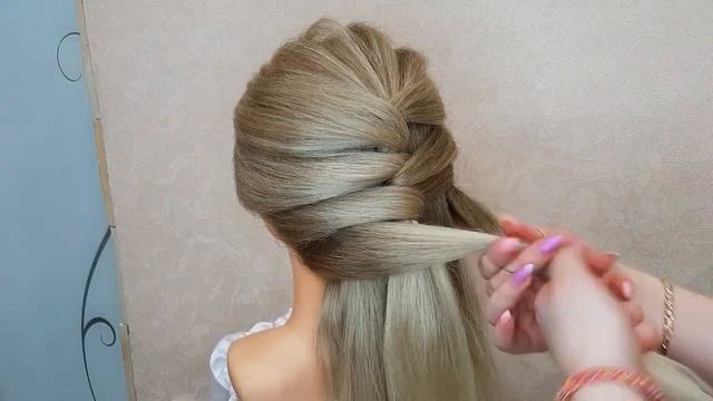 Стильная прическа 2023 года / ОЧЕНЬ простая и быстрая коса смотреть онлайн