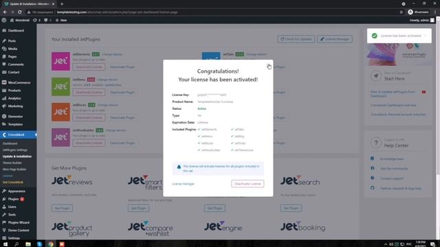 How to activate and update Jet Plugins (license key)
