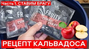 КАЛЬВАДОС В ДОМАШНИХ УСЛОВИЯХ . Часть 1. Ставим брагу из яблочного сока #кальвадос #calvados